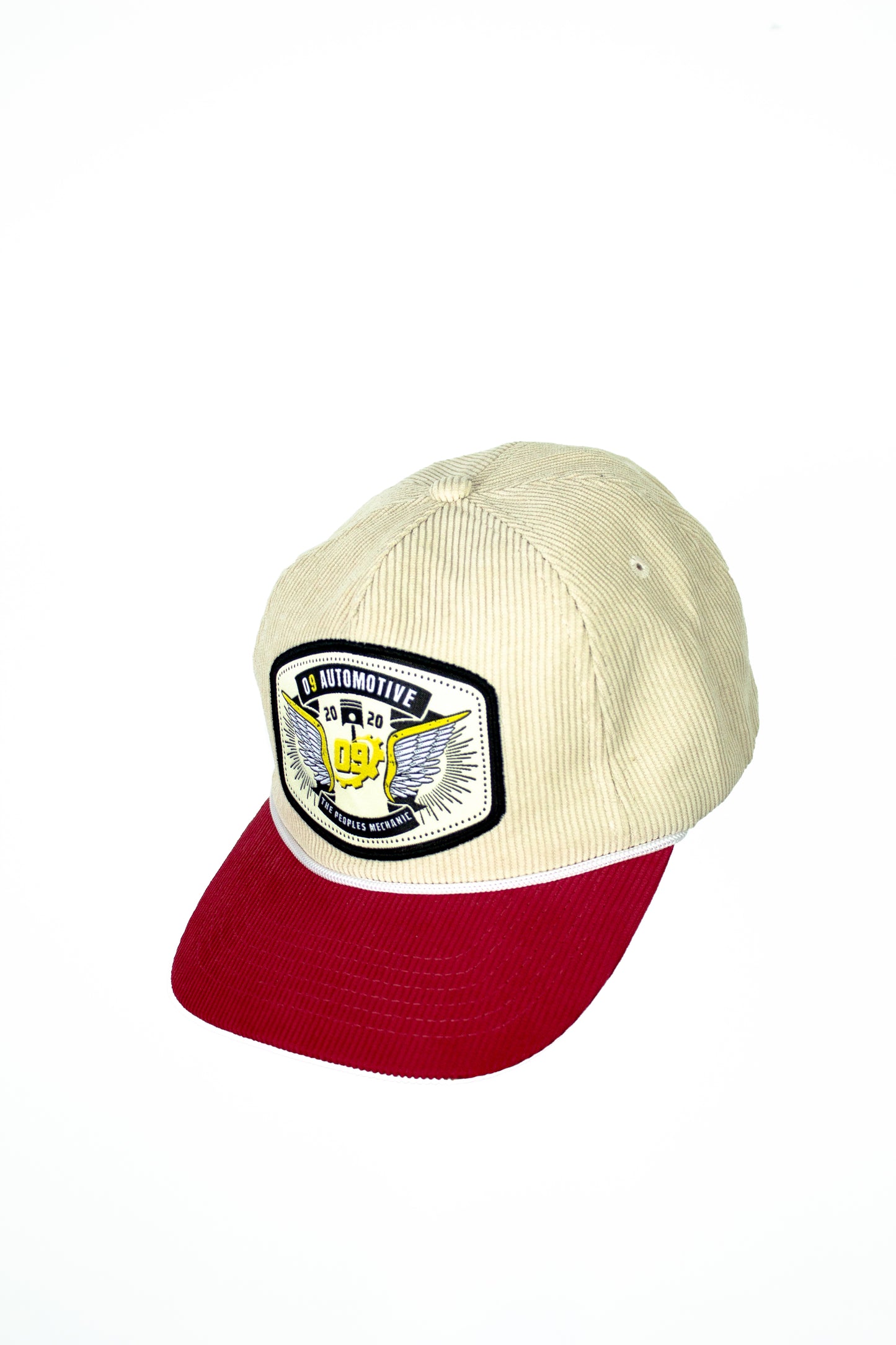 09 Capped Classic - Corduroy Red & Beige